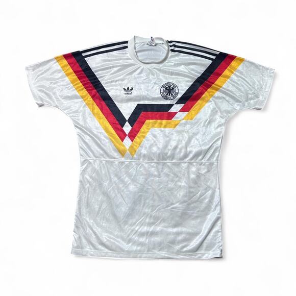 Adidas West Germany Deutscher 1988/90 Soccer Jersey White Football Large